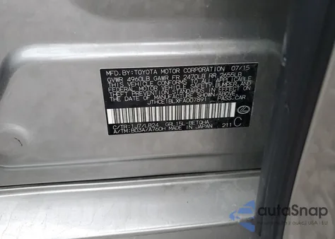 2015 Lexus Gs 350 z USA, uszkodzony, nr VIN JTHCE1BLXFA007891